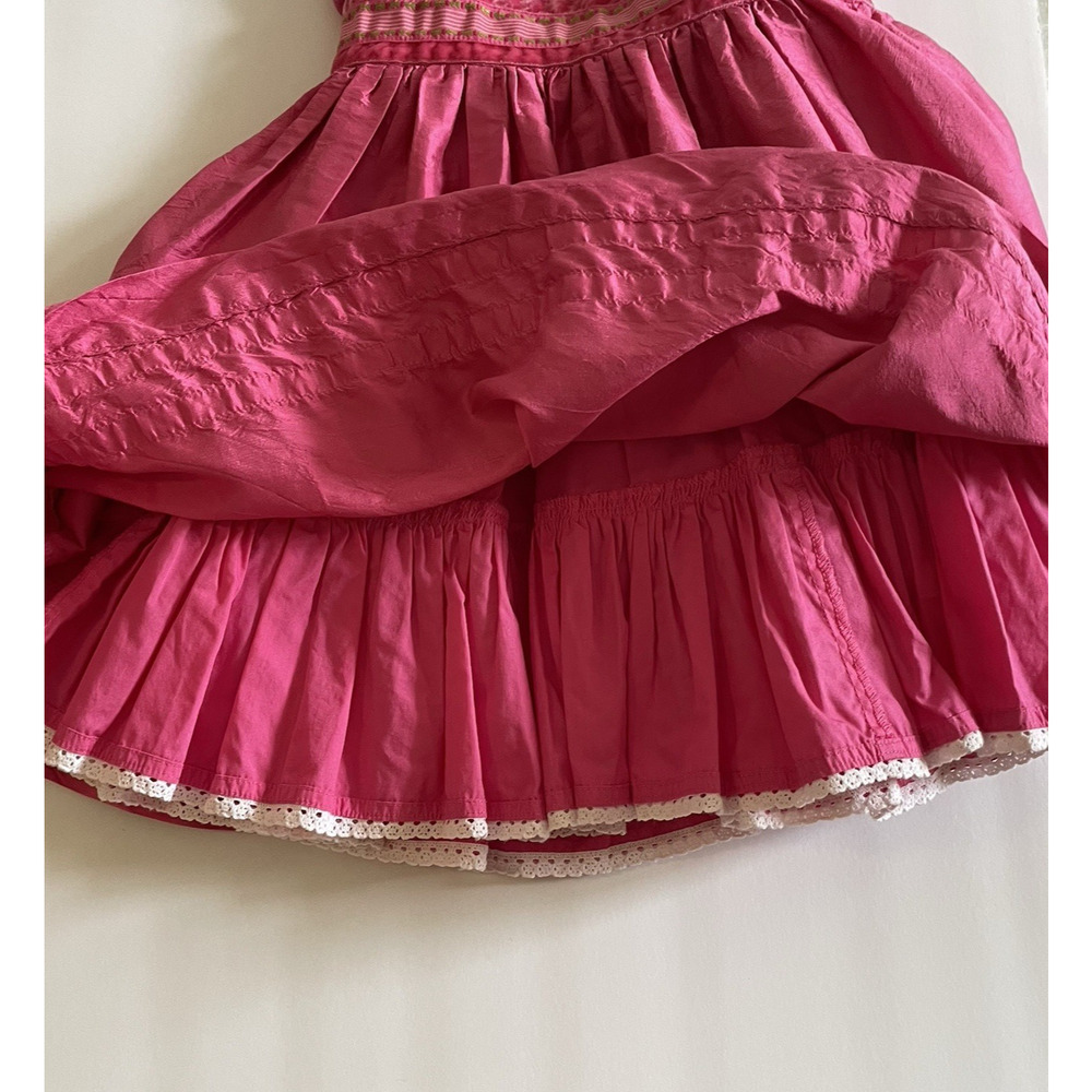 VTG Lilly Pulitzer Girls Pink 100% Silk Dress Bow Sash Special Occasion Party 4 - Picture 10 of 15